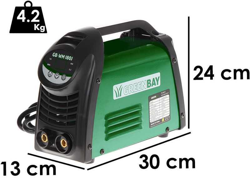 Poste &agrave; souder inverter &agrave; &eacute;lectrode &agrave; courant continu GREENBAY GB-WM 180J - 180A - avec Kit MMA