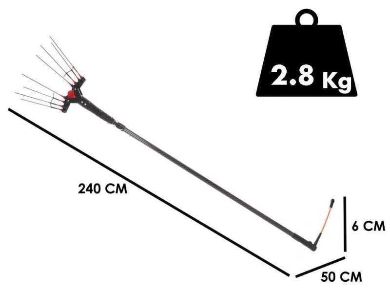 Peigne vibreur &eacute;lectrique &agrave; batterie Castellari Vertigo Carbon L 30V - 240 / 320 cm