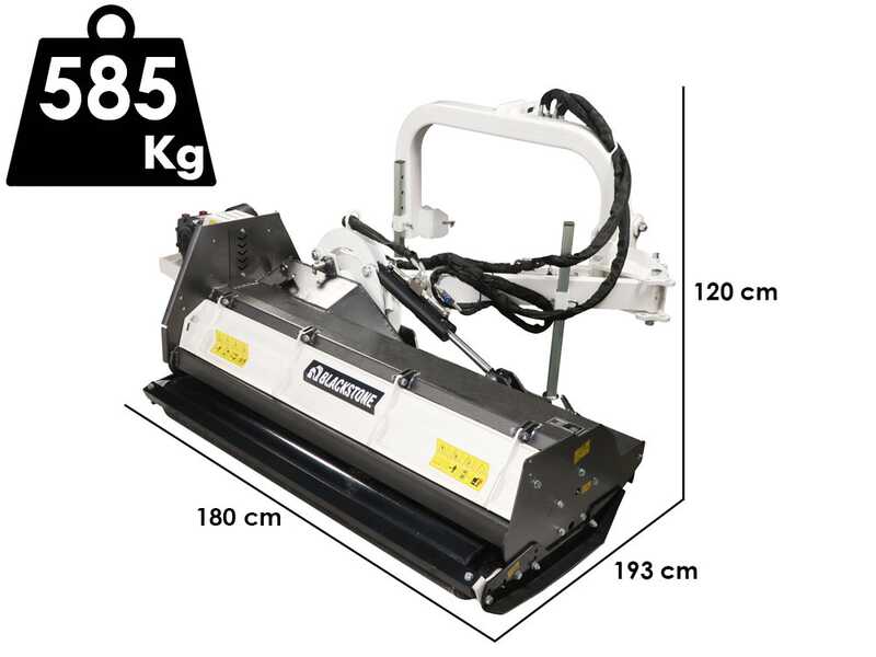 BlackStone BVH 140 H - Broyeur d'accotement lat&eacute;ral &agrave; bras pour tracteur - S&eacute;rie medium-lourde