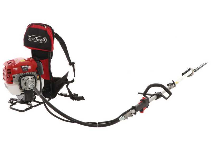 GeoTech GT-2 58 BP - Taille-haie thermique sur perche avec dossi&egrave;re - 58 cm&sup3;