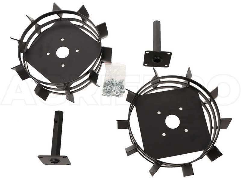 Paire de roues en fer avec griffes pour motobineuse Blackstone