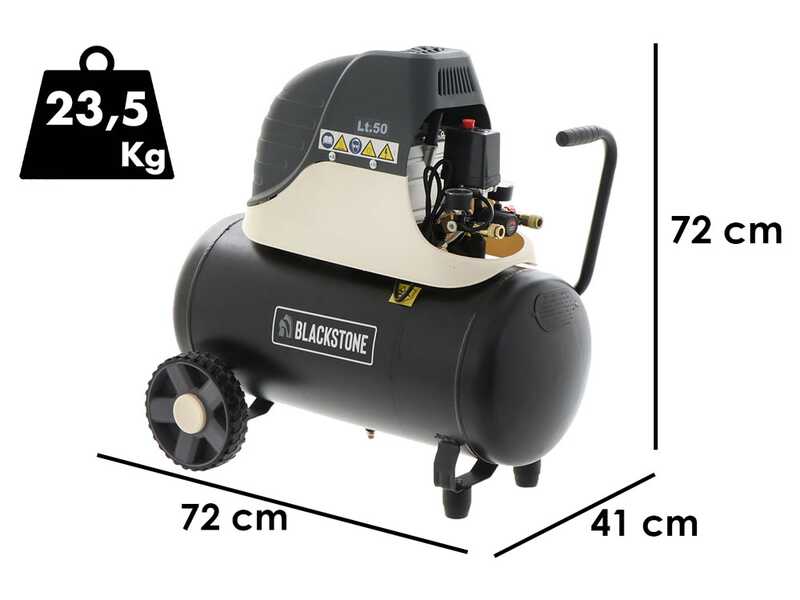 BlackStone LBC 50-20 - Compresseur d'air &eacute;lectrique - R&eacute;servoir 50 litres - Pression 8 bar