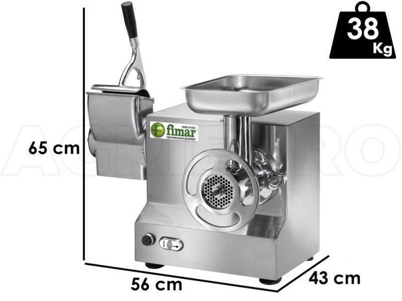 Fimar TC22AT - Hachoir &agrave; viande &eacute;lectrique - R&acirc;pe int&eacute;gr&eacute;e - Groupe de hachage en acier inox - 230V