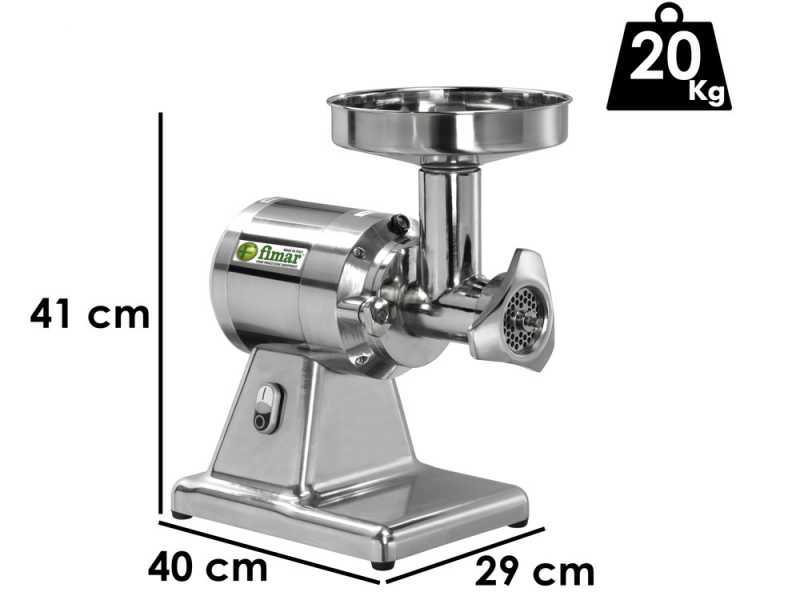 Fimar TC12TS - Hachoir &agrave; viande &eacute;lectrique - Corps en aluminium - Groupe de hachage en aluminium - 230V