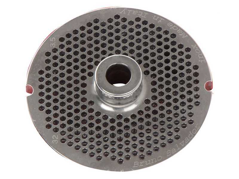 Fili&egrave;re pour hachoir &agrave; viande N.32 - trous de &Oslash; 3.5 mm - diam&egrave;tre fili&egrave;re 99 mm