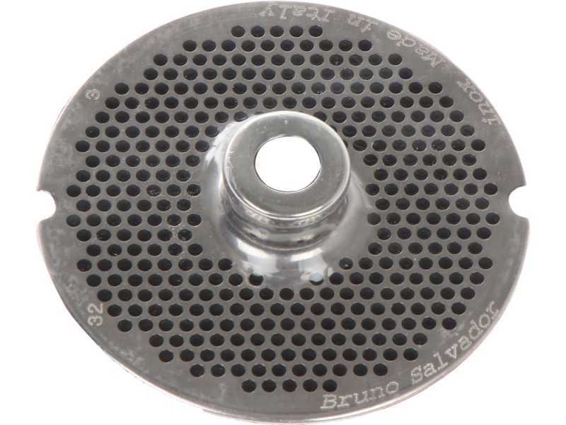 Fili&egrave;re pour hachoir &agrave; viande N.22 - trous de &Oslash; 3 mm - diam&egrave;tre fili&egrave;re 82 mm