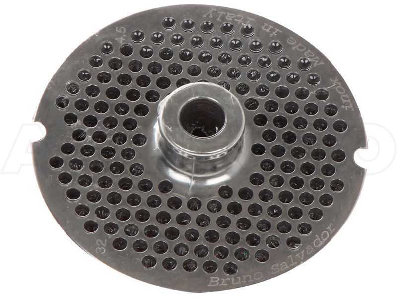Fili&egrave;re pour hachoir &agrave; viande  N.8 - trous de &Oslash; 4.5 mm  - diam&egrave;tre fili&egrave;re 61 mm