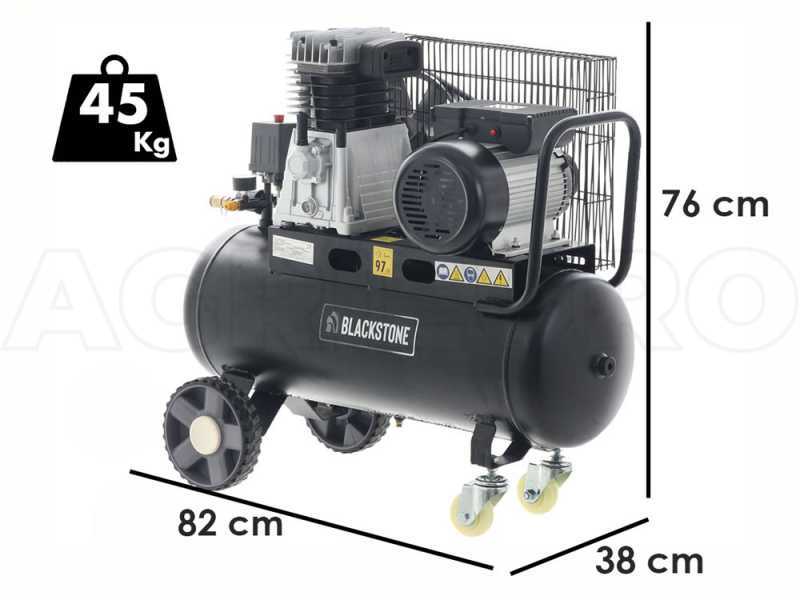 BlackStone B-LBC 50-30 - Compresseur d'air &eacute;lectrique &agrave; courroie - Moteur 3 CV - 50 L