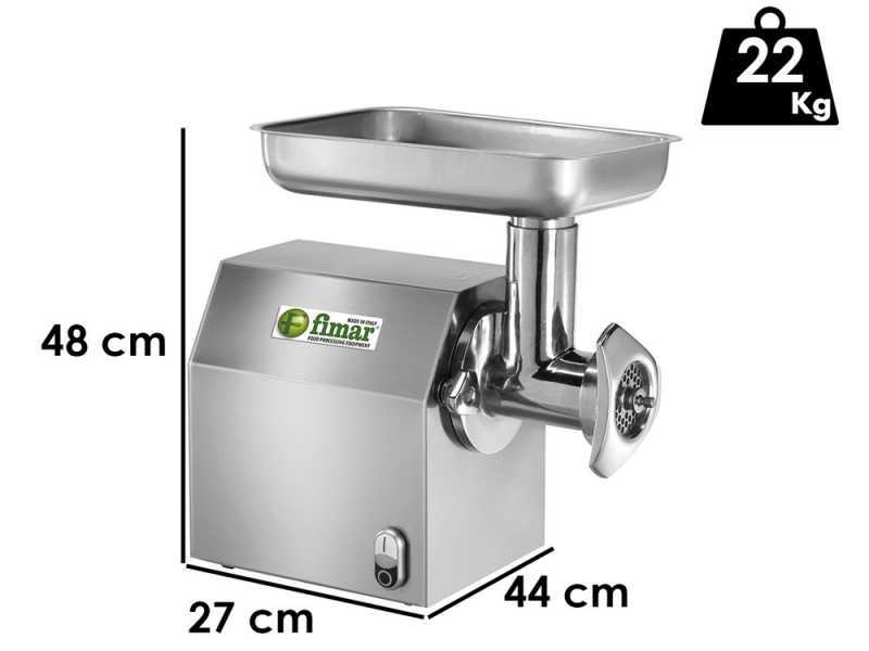Fimar TC 12C - Hachoir &agrave; viande &eacute;lectrique - Corps en acier inox - Groupe de hachage en aluminium