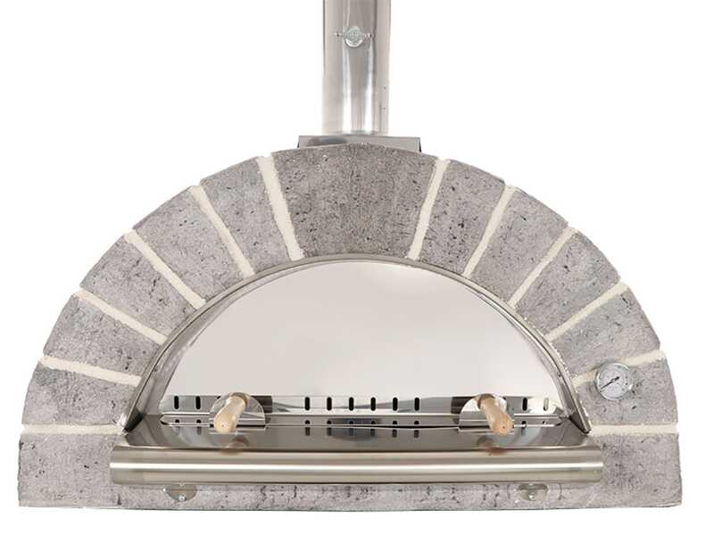 AgriEuro FAMILY STONE - Four &agrave; bois pour pizzas d'ext&eacute;rieur Gris de 80X60 - 4 pizzas
