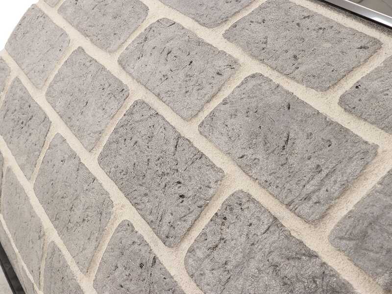 AgriEuro FAMILY STONE - Four &agrave; bois pour pizzas d'ext&eacute;rieur Gris de 80X60 - 4 pizzas