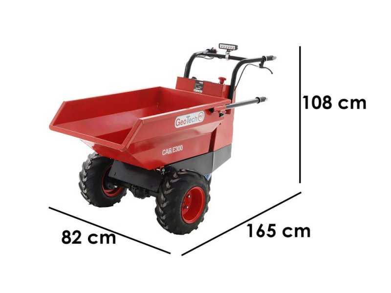Brouette &agrave; batterie GeotechPro Mini Dumper Car E300 - Caisson dumper manuel 300Kg