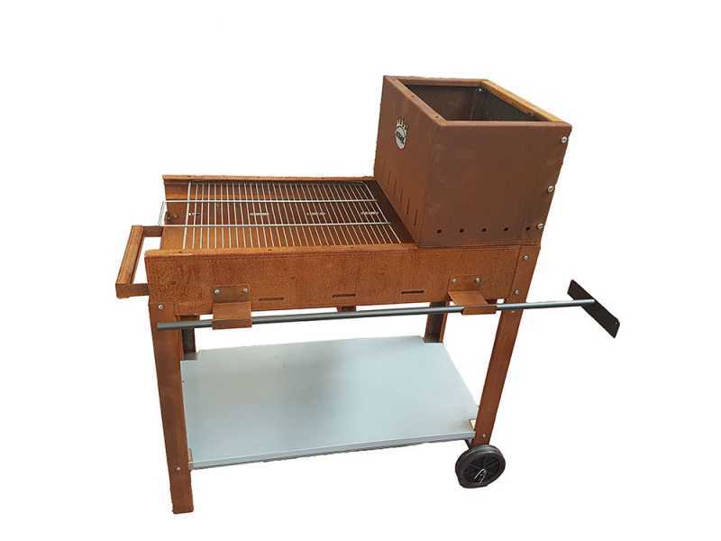 Flipper 50 - Barbecue &agrave; bois et charbon en corten