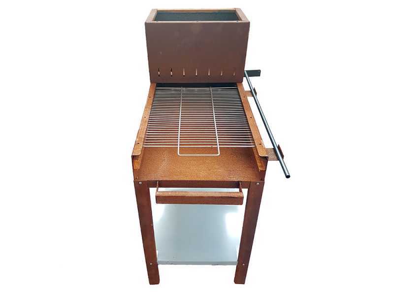Flipper 50 - Barbecue &agrave; bois et charbon en corten