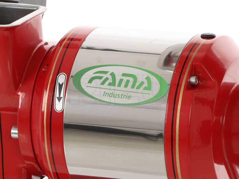 Fama TG12 Retr&ograve; - Hachoir &agrave; viande &eacute;lectrique - R&acirc;pe int&eacute;gr&eacute;e - Groupe de hachage en acier inox - 230V