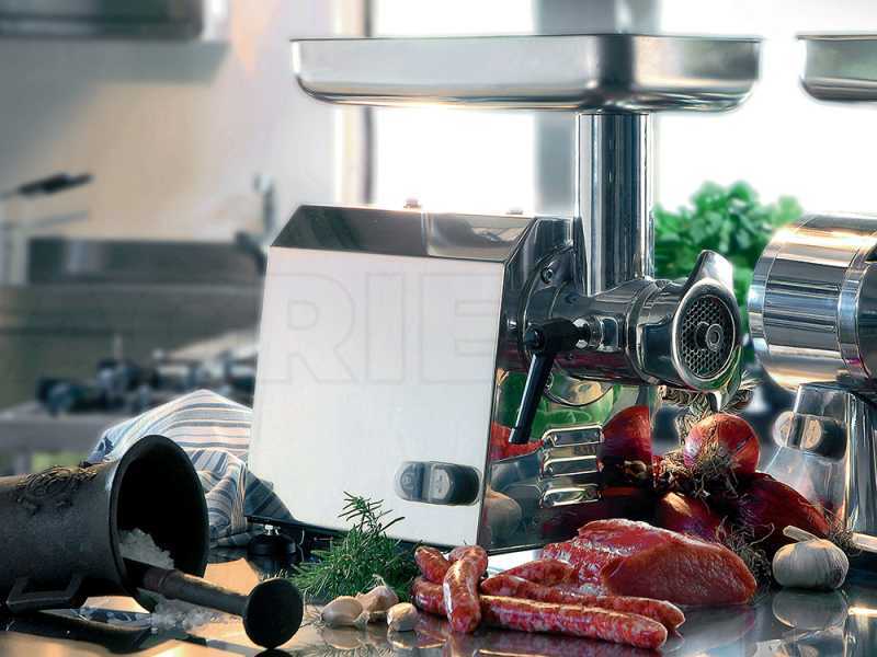 Fama TGI22 - Hachoir &agrave; viande &eacute;lectrique - R&acirc;pe int&eacute;gr&eacute;e - Groupe de hachage en acier inox - 230V