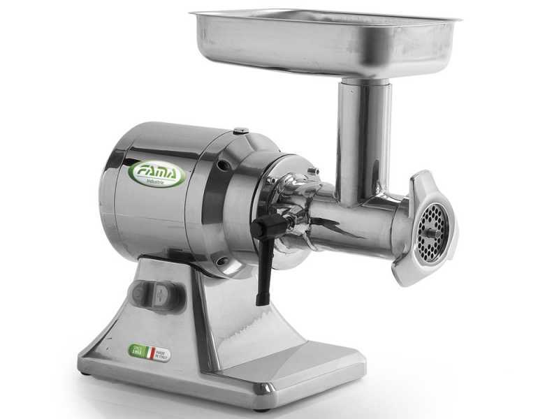 Fama TSK12 UNIKO - Hachoir &agrave; viande &eacute;lectrique - Corps en aluminium - Groupe de hachage en acier inox - 400V