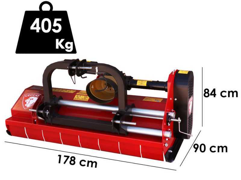 Ceccato Trincione 380 - T1600M - Broyeur pour tracteur - S&eacute;rie medium-lourde - D&eacute;port manuel