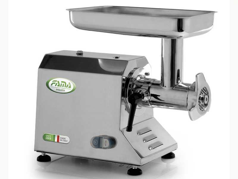 Fama TIK12 UNIKO - Hachoir &agrave; viande &eacute;lectrique - Corps et groupe de hachage en acier inox - 230V
