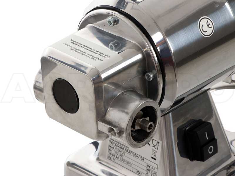 Fama TG8 - Hachoir &agrave; viande &eacute;lectrique - R&acirc;pe int&eacute;gr&eacute;e - Groupe de hachage en aluminium