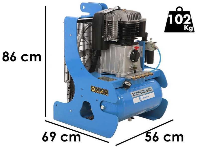 Compresseur avec attelage pour tracteur Campagnola PTO ECOPLUS 950 - R&eacute;colte des olives et taille