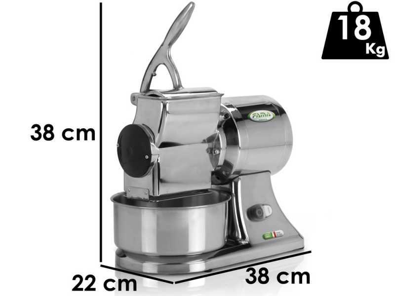 FAMA GS - R&acirc;pe &eacute;lectrique professionnelle - Corps en aluminium  poli - triphas&eacute;- 400V / 1CV