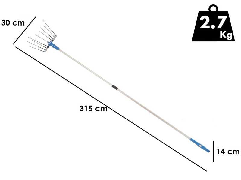 Peigne vibreur &eacute;lectrique Paterlini OLIVELOX BA 3 - 12V - de 2 &agrave; 3 m
