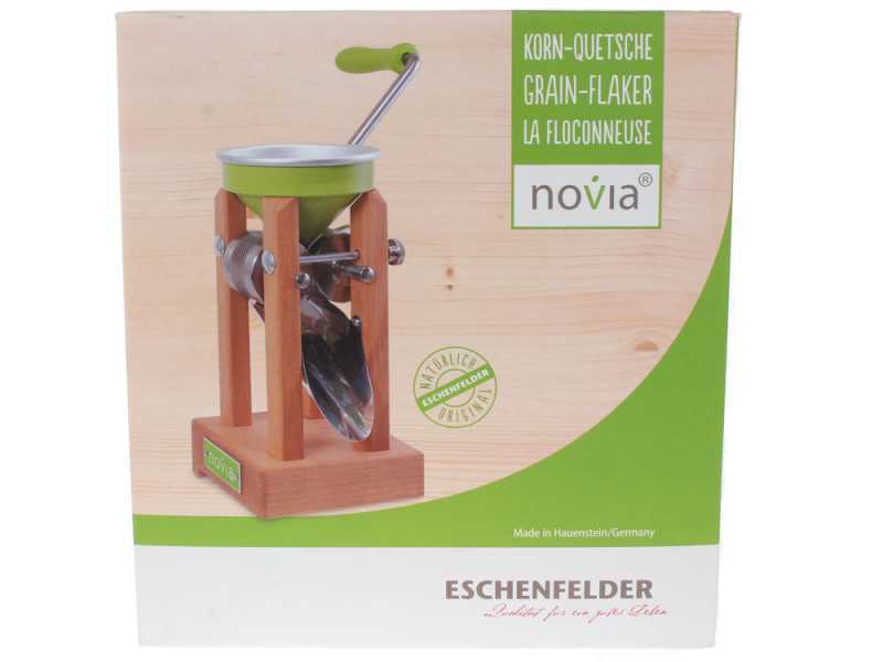 Eschenfelder Novia ng1200 aluminium vert 150g - Floconneuse manuelle avec rouleaux en acier inoxydable