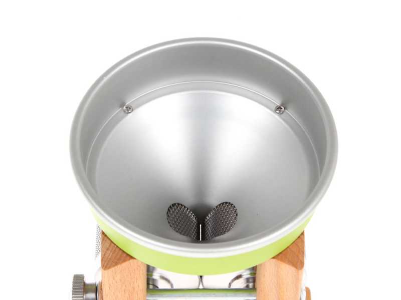 Eschenfelder Novia ng1200 aluminium vert 150g - Floconneuse manuelle avec rouleaux en acier inoxydable