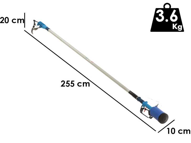 S&eacute;cateur pneumatique de taille Paterlini Ara 8/U - perche fixe de 2.0 m- &agrave; air comprim&eacute;