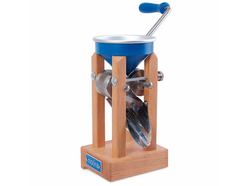 Floconneuse manuelle Eschenfelder Novia nb1200 en aluminium bleu avec rouleaux en acier inoxydable