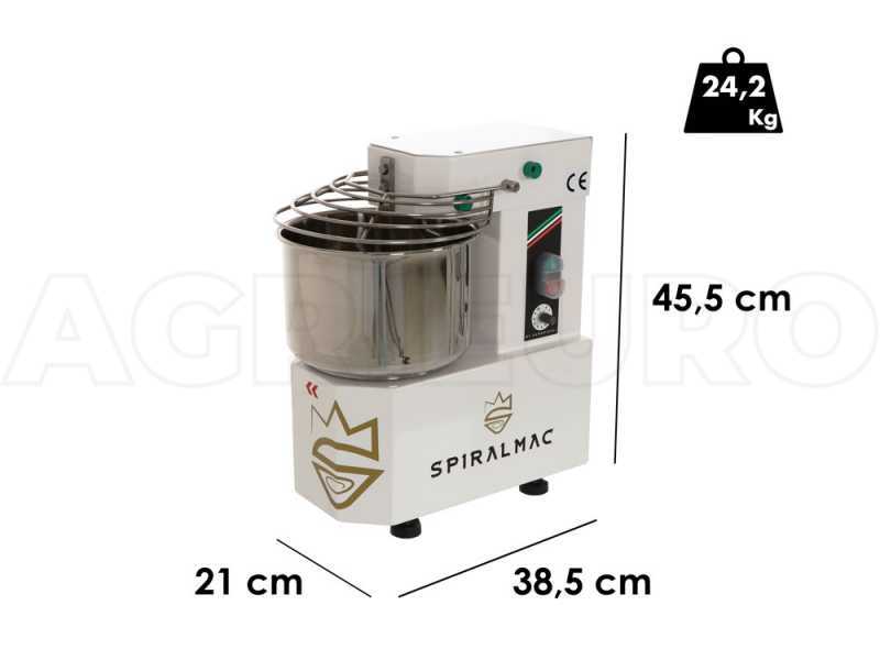 P&eacute;trin &agrave; spirale SPIRALMAC SV5VV avec variateur &agrave; 10 viteses - Capacit&eacute; 5 Kg