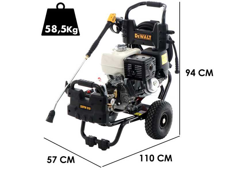 DeWalt DXPW 010E - Nettoyeur haute pression professionnel - 250 bar - 900 l/h - moteur Honda GX 390
