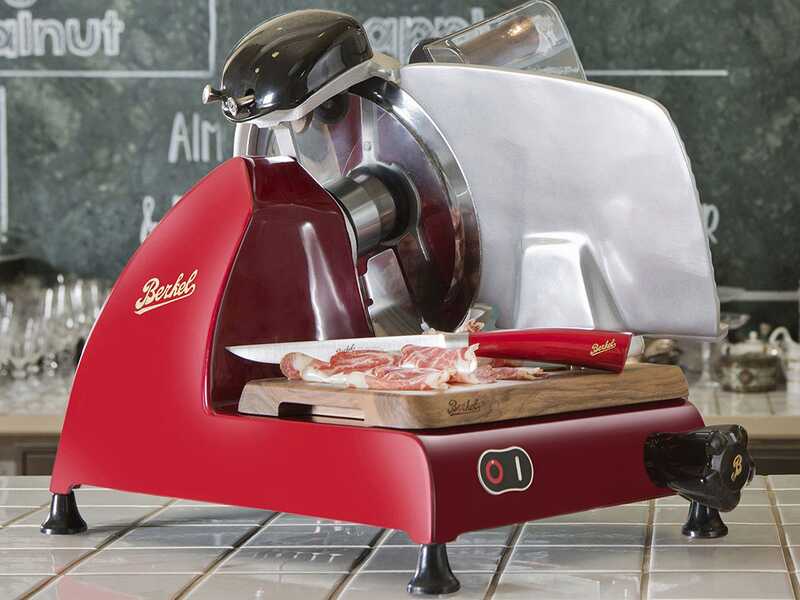 Berkel Red Line 250 Rouge - Trancheuse avec lame en acier chrom&eacute; de 250 mm - CE professionnelle