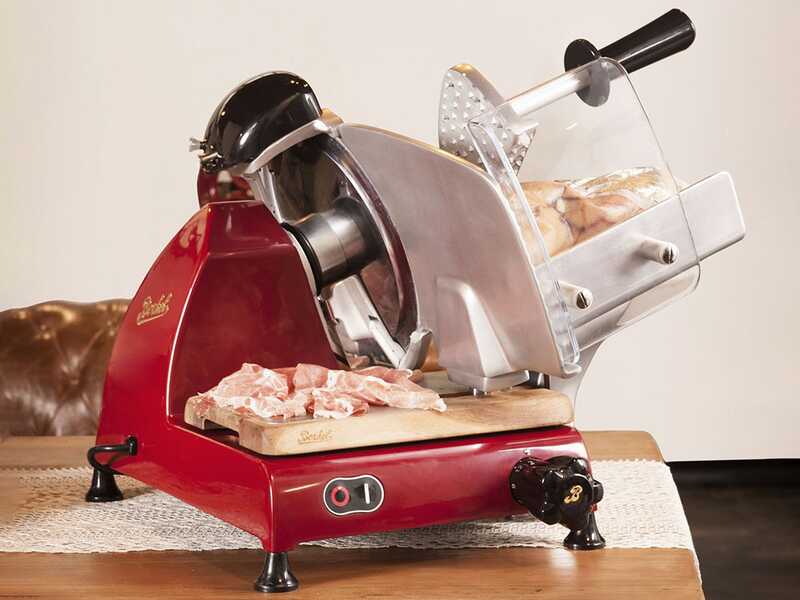 Berkel Red Line 250 Rouge - Trancheuse avec lame en acier chrom&eacute; de 250 mm - CE professionnelle