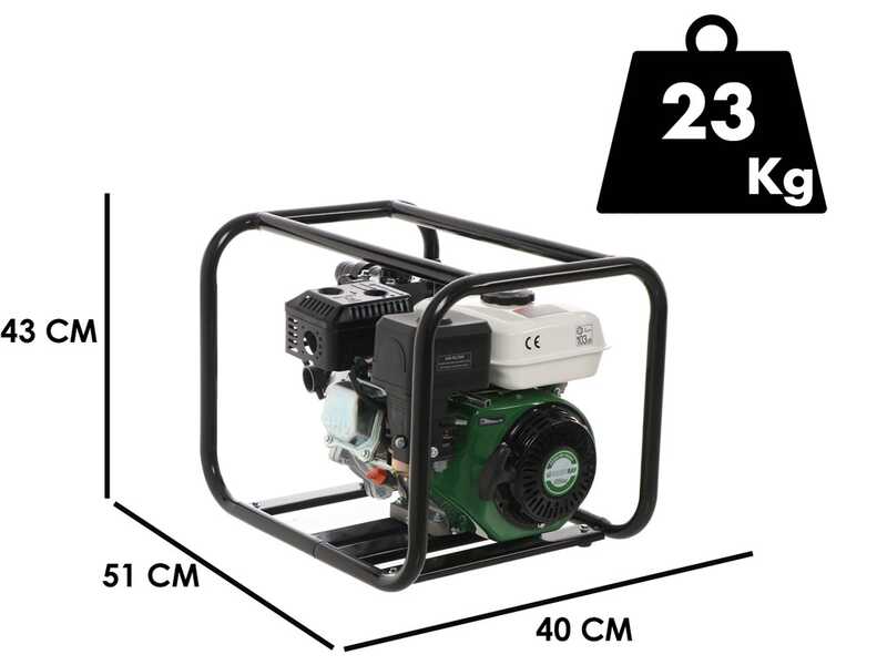 Motopompe thermique Greenbay GB-HPWP 40 - Hauteur d'&eacute;l&eacute;vation importante - avec raccords de 40/25/25 mm