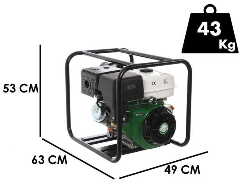 Motopompe thermique Greenbay GB-HPWP 80 - Hauteur d'&eacute;l&eacute;vation importante - avec raccords de 80 mm