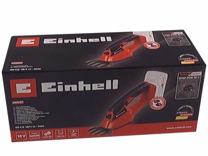 Cisaille &agrave; gazon &agrave; batterie - Einhell GE-CG 18/1 Li-Solo - SANS BATTERIE NI CHARGEUR