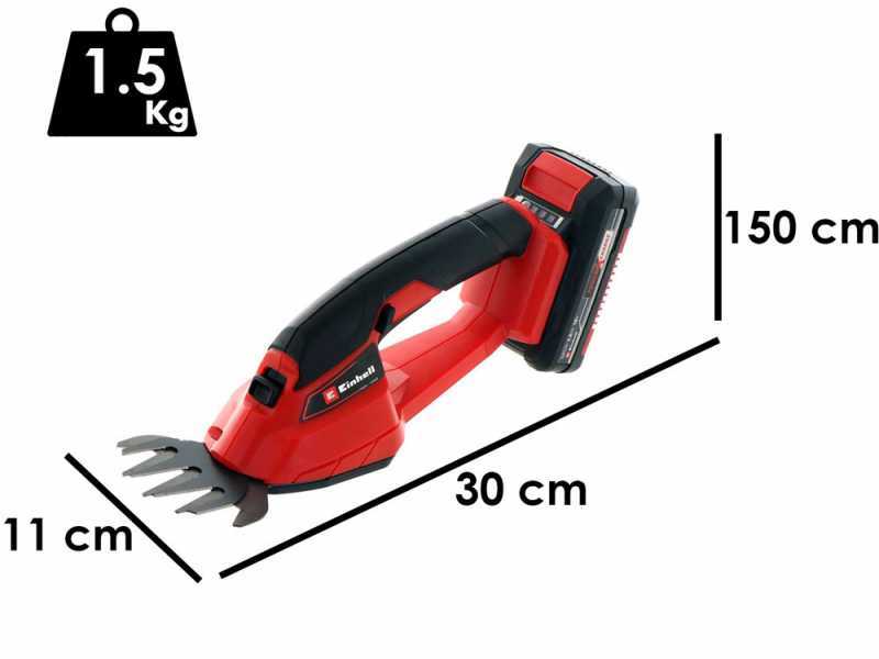 Cisaille &agrave; gazon &agrave; batterie - Einhell GE-CG 18/1 Li-Solo - SANS BATTERIE NI CHARGEUR