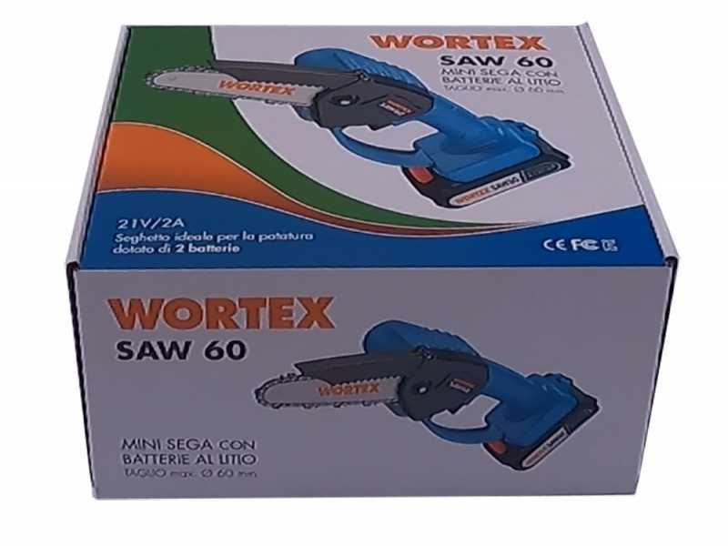 &Eacute;lagueuse manuelle &eacute;lectrique &agrave; batterie WORTEX SAW 60 - avec 2 batteries et un chargeur offert