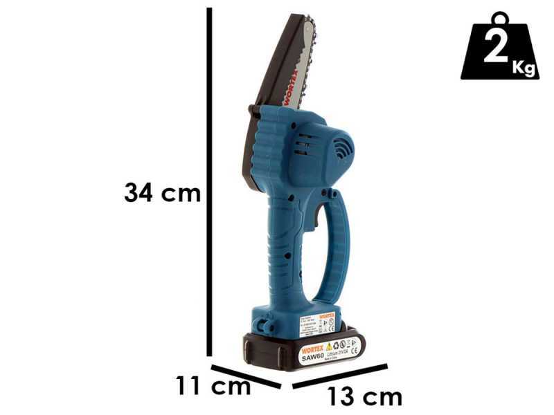 &Eacute;lagueuse sur batterie WORTEX SAW 60 - avec 2 batteries et un chargeur offert