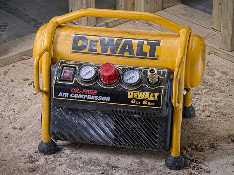 Compresseur d'air &eacute;lectrique compact portatif DEWALT DPC6MRC-QS - moteur de 1.5 CV - cuve de 6 lt