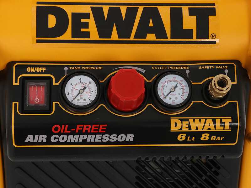 DEWALT DPC6MRC-QS - Compresseur d'air &eacute;lectrique compact portatif,  oil-less - Moteur 1.5 CV - 6 L