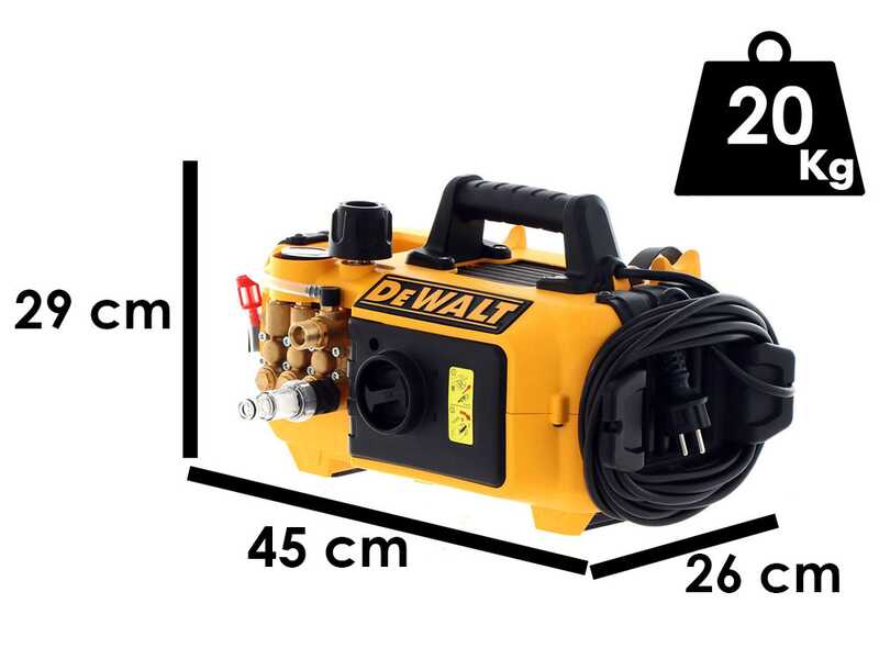 Nettoyeur haute pression &agrave; eau froide DeWalt DXPW 003CE de 150 bars max-  630L/H d&eacute;bit Max