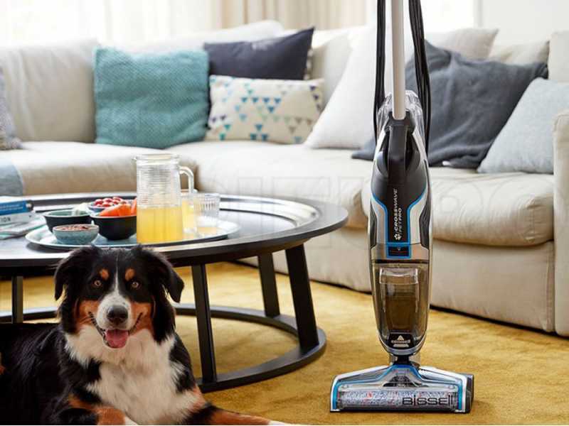 BISSELL CrossWave Pet Pro - Nettoyeur de sols &eacute;lectrique 3 en 1 lave, s&egrave;che et aspire 