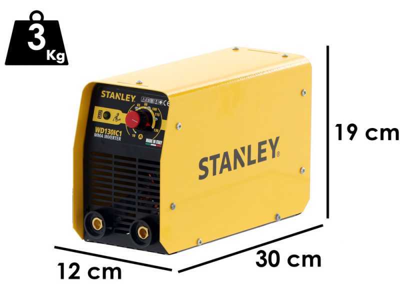 Poste &agrave; souder inverter &agrave; &eacute;lectrode MMA Stanley WD130IC1  - avec Kit MMA - Cycle 15%@130A