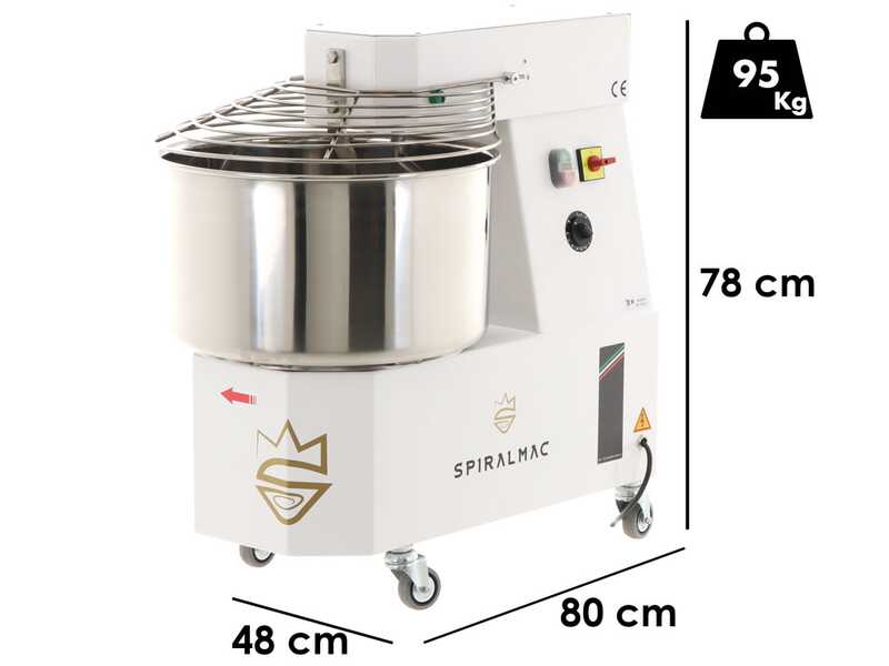 P&eacute;trin &agrave; spirale SPIRALMAC SV38 triphas&eacute; - 38Kg - 2 CV
