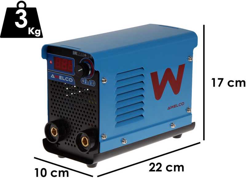 Poste &agrave; souder inverter &agrave; &eacute;lectrode MMA Awelco AX200 - avec Kit MMA - Cycle 30%200A