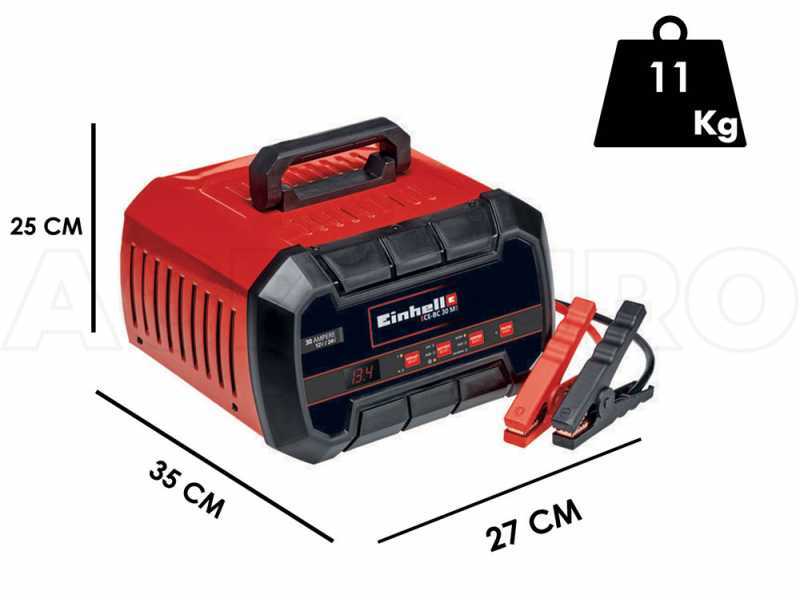 Einhell CE-BC 30 M - Chargeur de batterie, d&eacute;marreur et mainteneur de charge - Avec microprocesseur