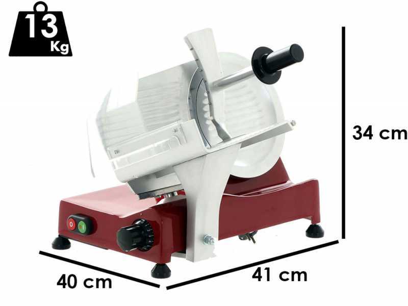 Trancheuse FAC S220 Rouge - Corps en alliage d'aluminium - Aff&ucirc;teur inclus - Lame de 220 mm - Moteur &eacute;lectrique 185W